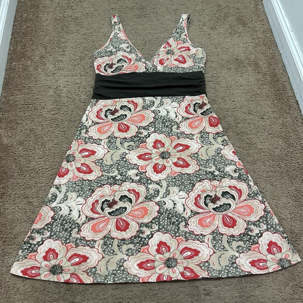 Women's PATAGONIA Margot Hiking Stretchy Floral Print Dress Green Medium